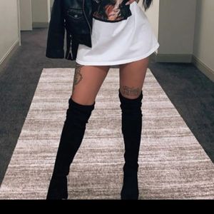 Knee high black boots